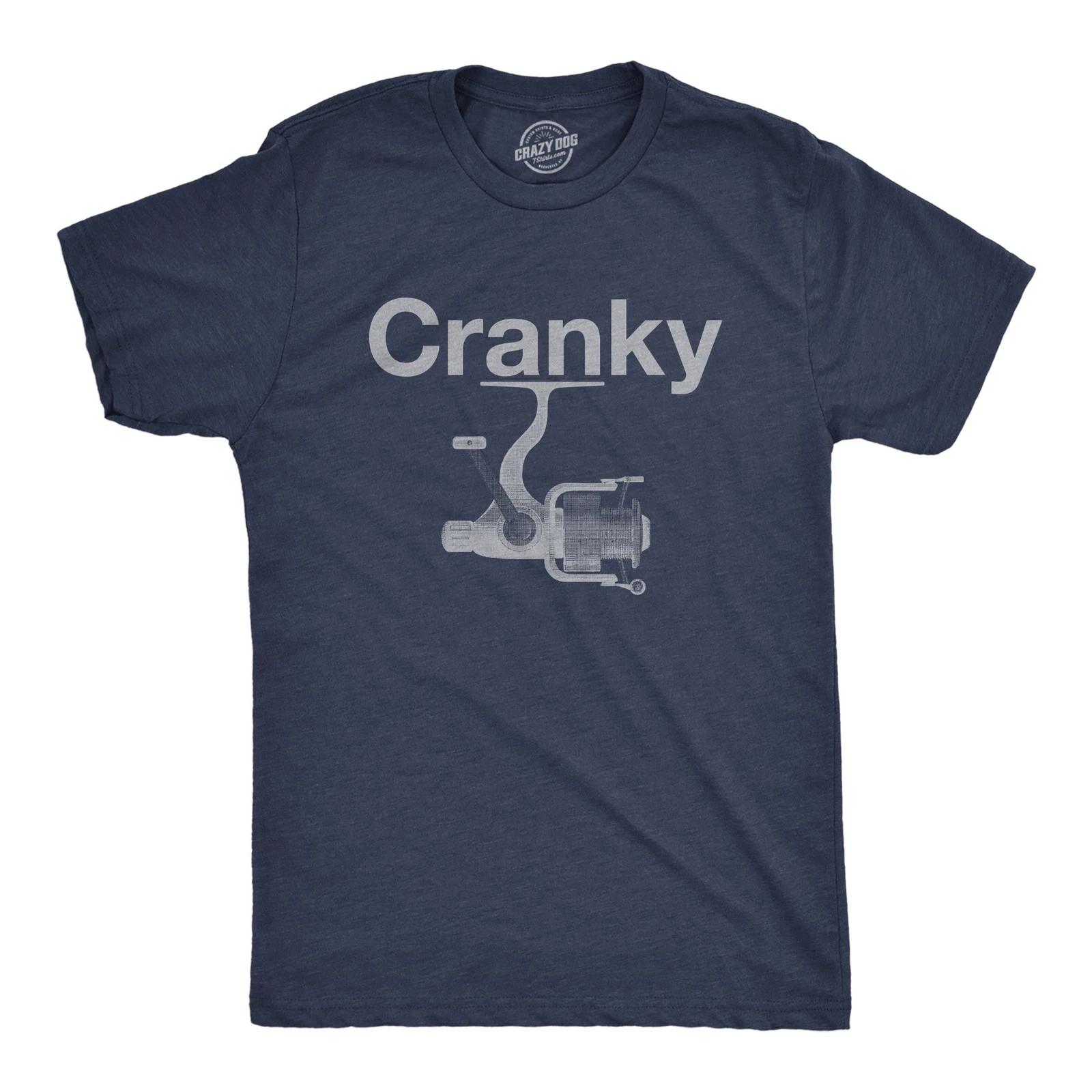 Mens Funny T Shirts Cranky Sarcastic Fishing Graphic Novelty Tee for Men XXL