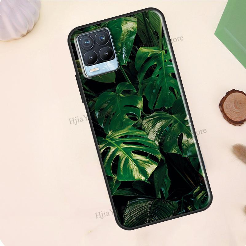 Leaves Monstera Green For Realme 10 Pro Plus C55 C35 C33 C31 C30 C21Y GT Neo 5 OnePlus 11 10T Nord CE 2 Lite Case