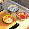 Ceramic Bohemian Ceramic Plates Round Steak Dinner Pasta Plate Kitchen Accessories Home Salad Plate Tableware Decorative 2025