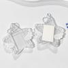 Star Wings Series Photocard Holder 1 Inch Five-pointed Star Wing Acrylic Frame Keychain Transparent Backpack Pendant