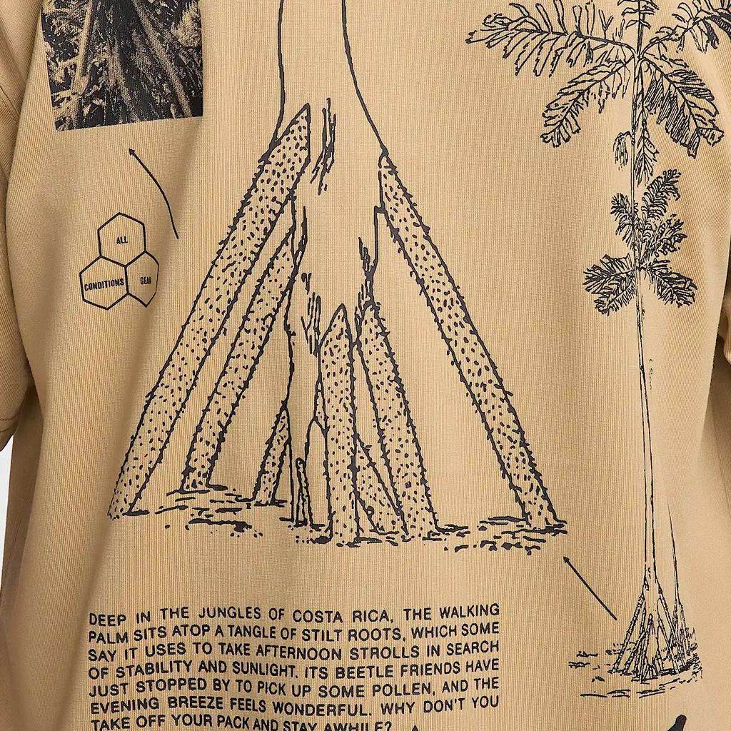 Nike Letter Quick-Dry Loose Short Sleeve T-Shirt Men Tops Beige HJ0797297