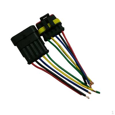 Hochwertige 10 Kits 5-poliger Kabelstecker, männlich, weiblich, Kabelbaum-Clips