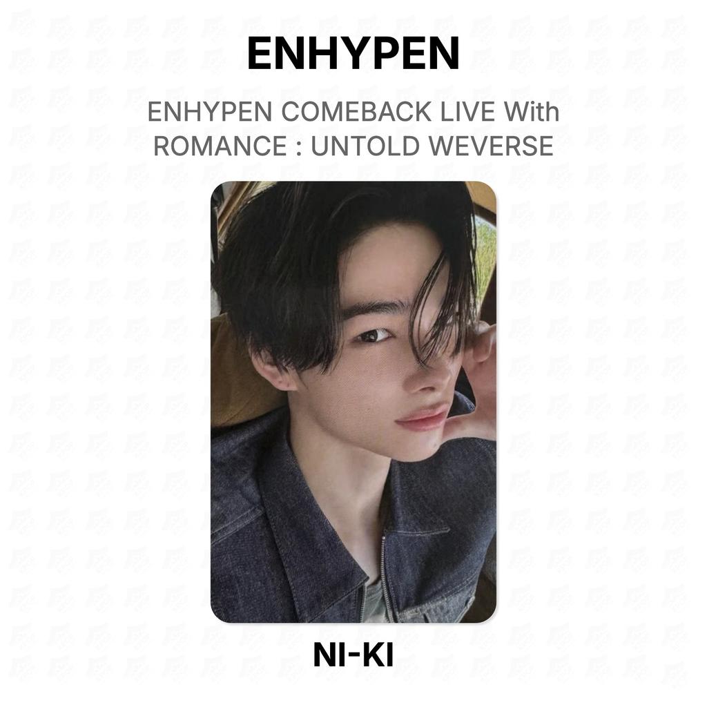 ENHYPEN COMEBACK LIVE With ROMANCE : UNTOLD WEVERSE Official Photocard