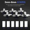 6Pcs 3mm-8mm Sewing Rolled Hemmer Foot Home Industrial Curved Scroll Hemmer Foot