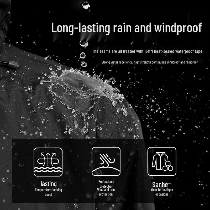 Huili Men's 3-in-1 Outdoor Windproof Waterproof Hiking Jacket