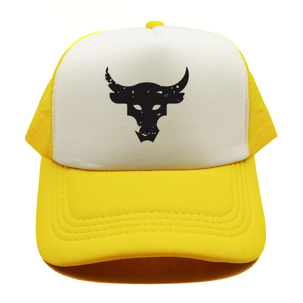 Dwayne Johnson Brahma Bull Tattoo Trucker Cap Unisex Baseball Caps Cool Summer Mesh Net Dwayne Johnson Hat Snapback Hats MZ