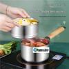 20CM 304 Stainless Steel Soup Pot with Wooden Handle