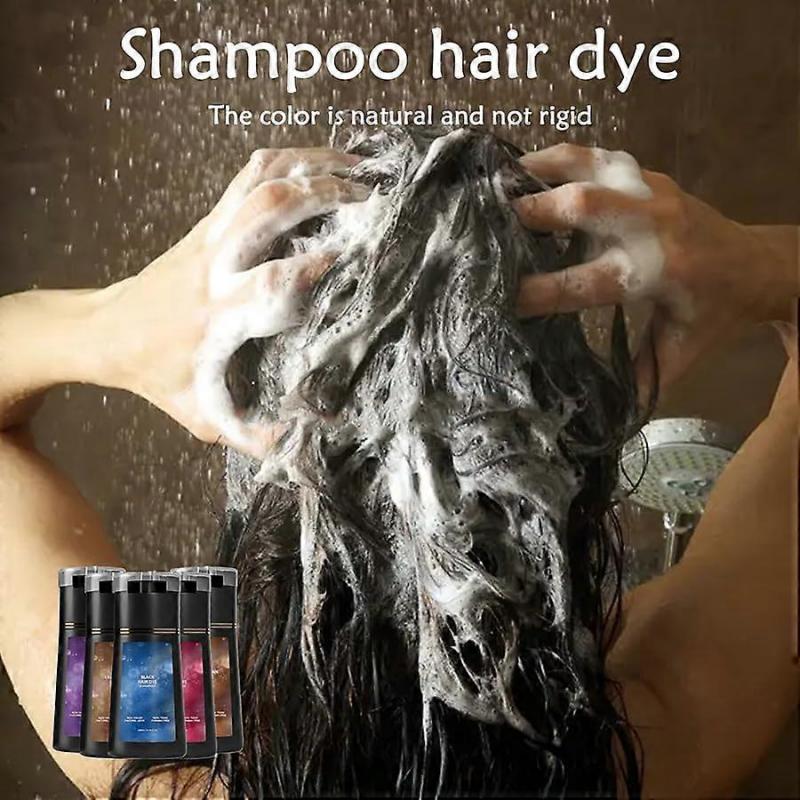 Light Brown Hair Dye Shampoo Fast Coloring 10 Minutes Gray Coverage for Men and Women