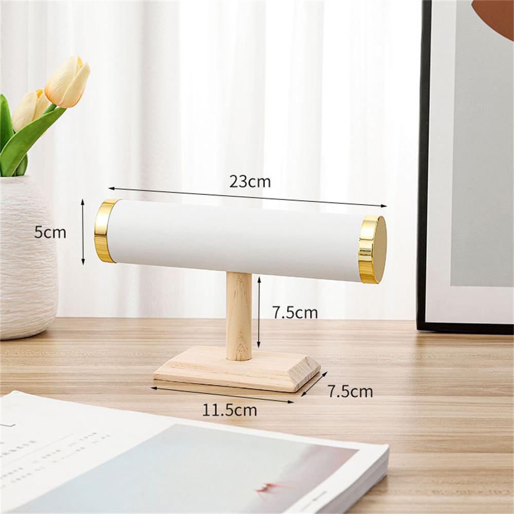 Jewelry Display Stand for Bracelets Bangles with Wooden Base Showcase Organizer Rack