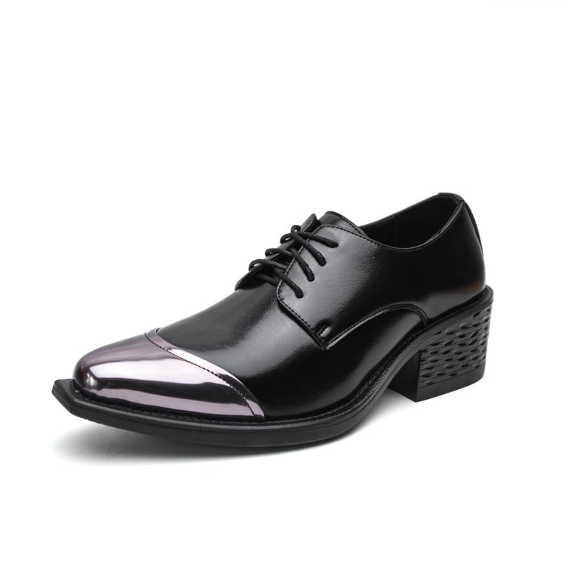 Gothic Men Leather Oxford Shoes Height