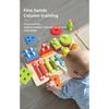 Montessori Toddler Color Sorting Toys 3-in-1 Wooden Shape Stacking Game Early Educational Colorful Learning Activity Blocks