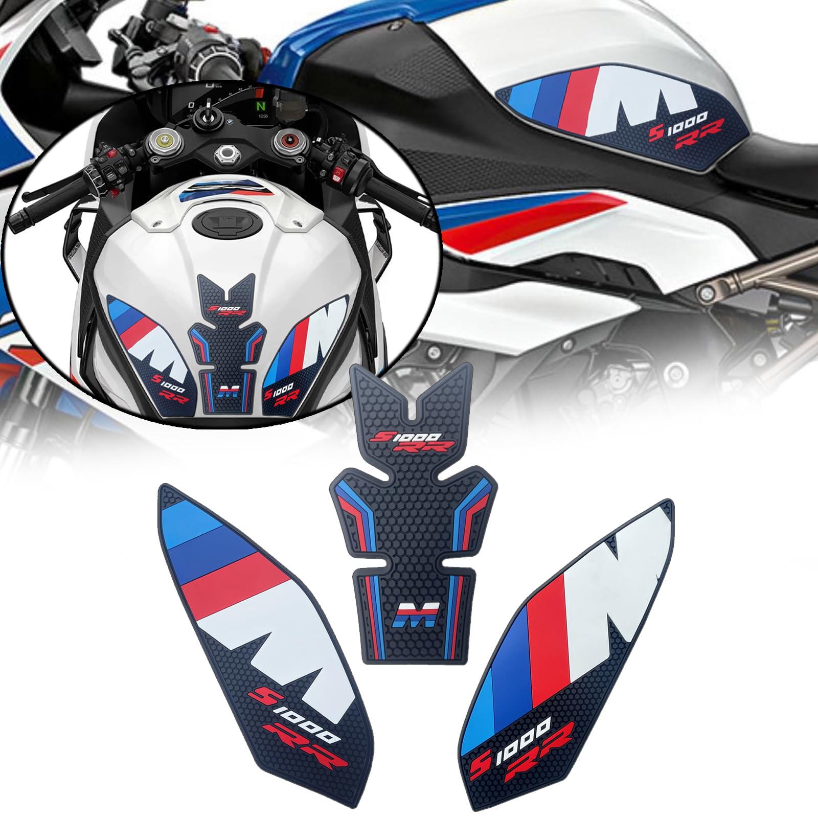 

MAORANG Для S1000RR S1000 RR 2024 2025 Мотоциклетная боковая накладка на бак Накладка на бак Наколенник чёрный