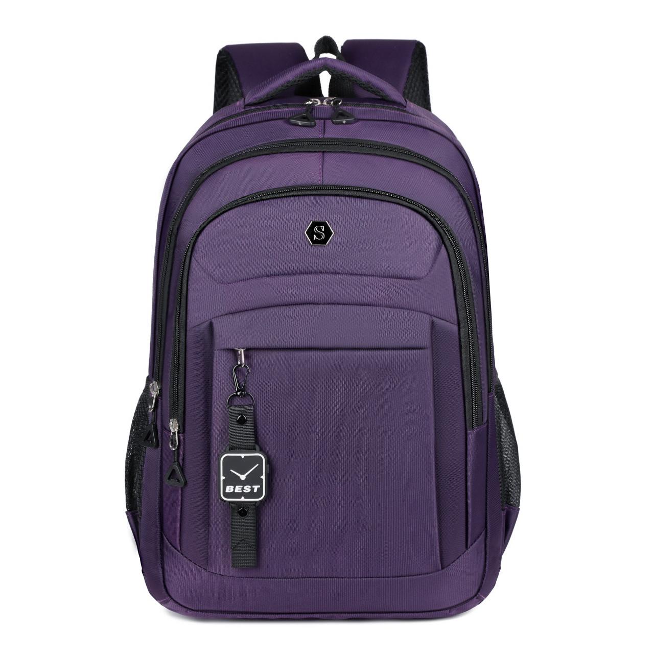 

Men s Multi-Pocket Laptop Backpack for Business Trips – Comfortable, Large Capacity with Casual Style фиолетовый
