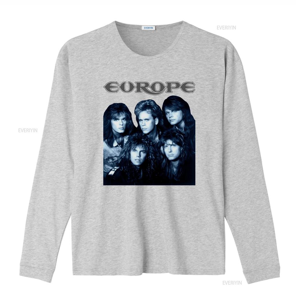 Europe Band Members T Shirt Heavy Cotton S 5Xl Black Classic Rock Design Mm465 vintage Washed homme streetwear Versatile