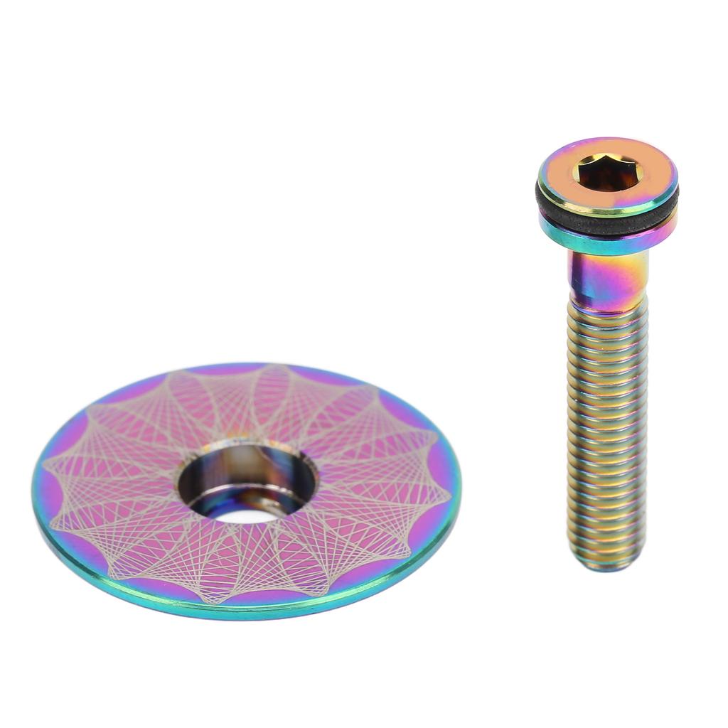 RISK Fahrrad Steuersatz Oberteil Fahrrad Steuersatz Oberkappe 28,6 mm Gabelschaft Vorbau Oberkappen mit Schraube für Rennrad Mountainbike