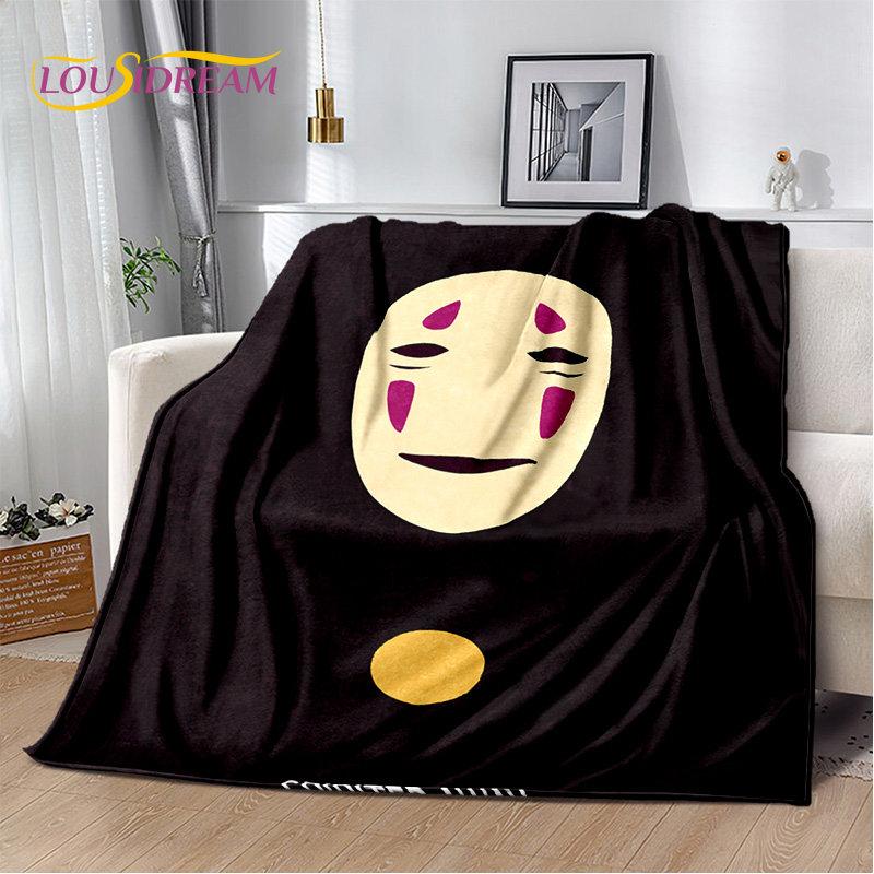 Spirited Away Cartoon Anime Soft Plush Blanket,Flannel Blanket Throw Blanket for Living Room Bedroom Bed Sofa Picnic Cover Kids