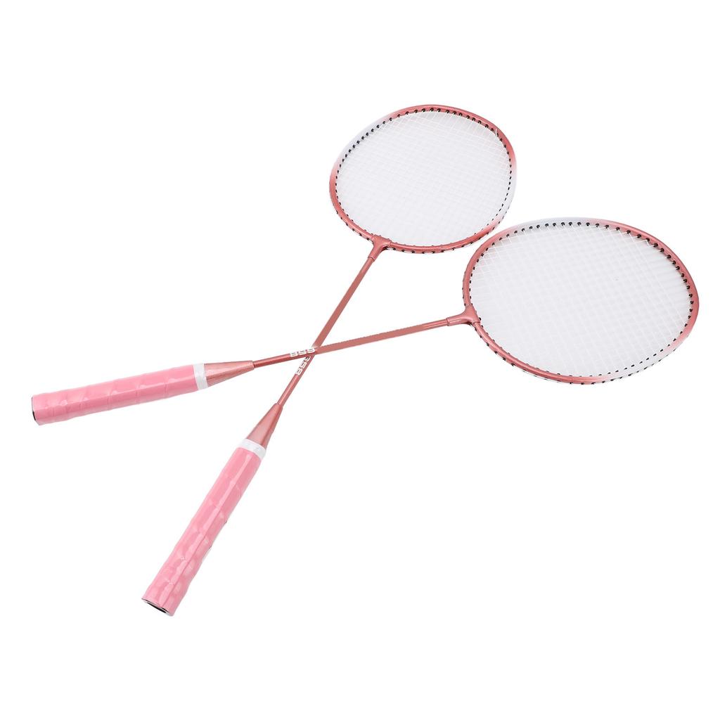 Badmintonová sada Profesionální badmintonová raketa ze slitiny železa se 3 míčky Přenosná taška pro začátečníky Děti Dospělé Růžová