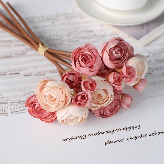 Yousheng Artificial Ranunculus Asiaticus Realistic Fake Silk Flower Home Office Wedding Party DIY Bouquets Faux Flower Centerpieces Decoration