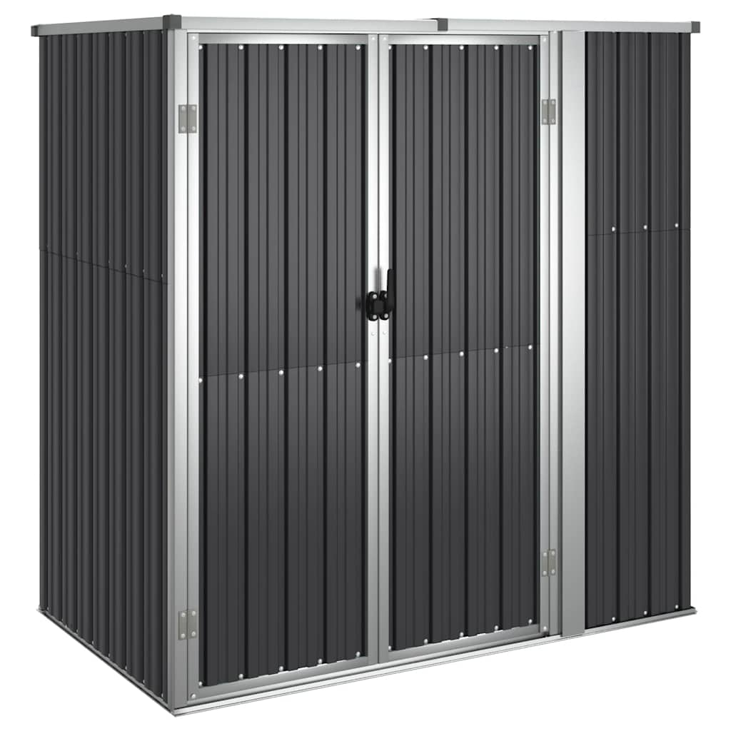 Vidaxl Garden Shed, Anthracite, 161X89X161 Cm, Galvanized Steel