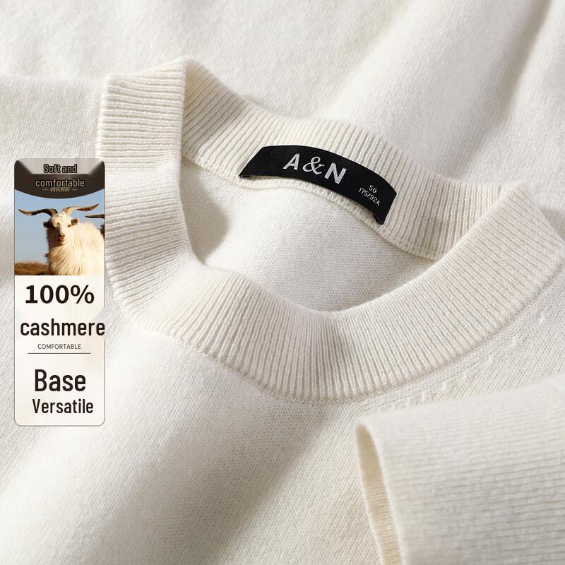 Men's 100% Cashmere Round Neck Pullover Sweater