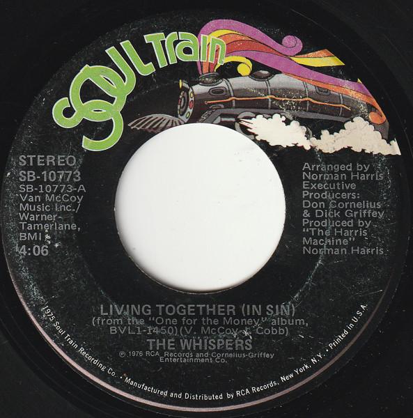 7inch Record WHISPERS - Living Together (In Sin) SB10773 Soul Train 1976 US Soul/Funk Used