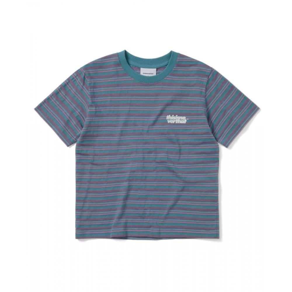 Thisisneverthat Striped W Tee Light Blue S