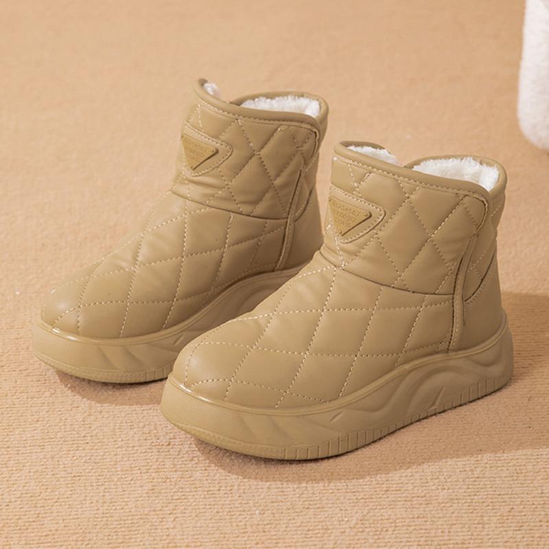 2025 Winter Shoes Women Snow Boots Warm Plush Cold Winter Ladies Ankle Boots Flat Non-slip Soft Comfortable Plus Size 41