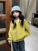 Girls' Fashionable Korean-Style Hoodie - Autumn 2025 Collection, Casual Spring/Autumn Sweatshirt for Big Children.