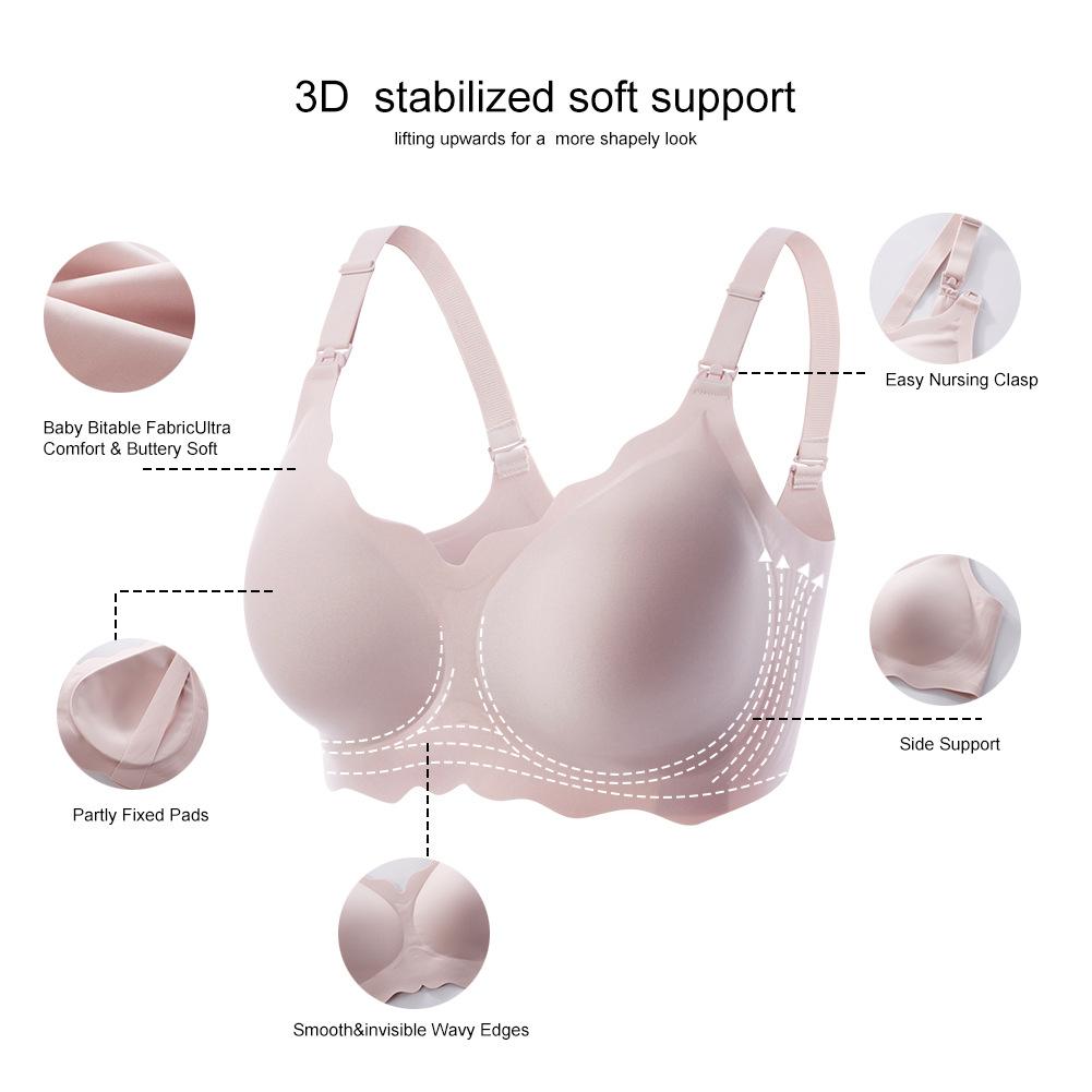 European and American Large Size No-rims Bra Smooth Seamless Soft Support Bra