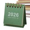 Desk Calendar 2026 Mini Desk Calendar Casual Style Solid Color Portable Calendar Desktop Ornament Check-In Plan Desk Decor