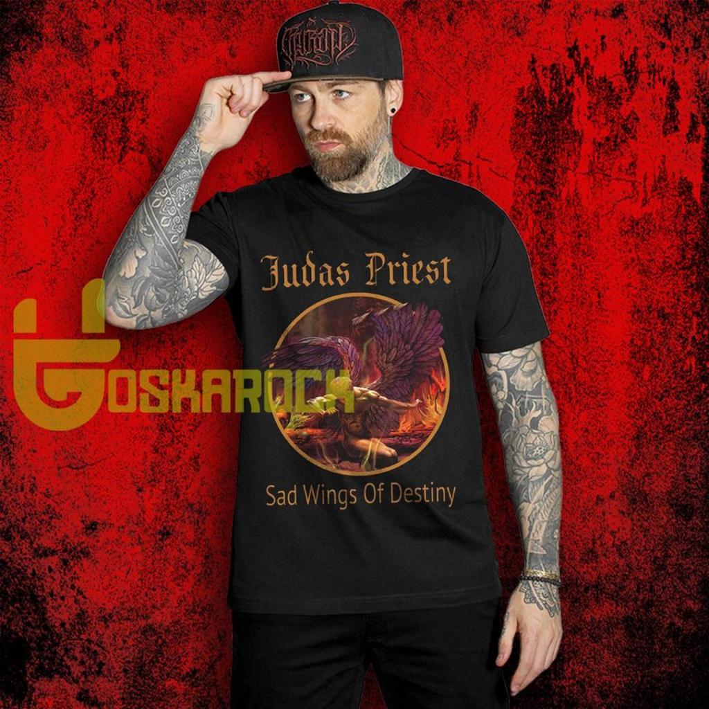 Judas Priest T-Shirt - Sad Wings of Destiny, Retro Heavy Metal Band Merch Shirt, Musik Unisex T-Shirt