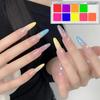 Fluorescent Nail Powder, 10-Color Set, Solid Nail Powder Palette, Neon Powder, Pigment, Color Powder, Glitter, for Nail Art, Resin, DIY Nail
