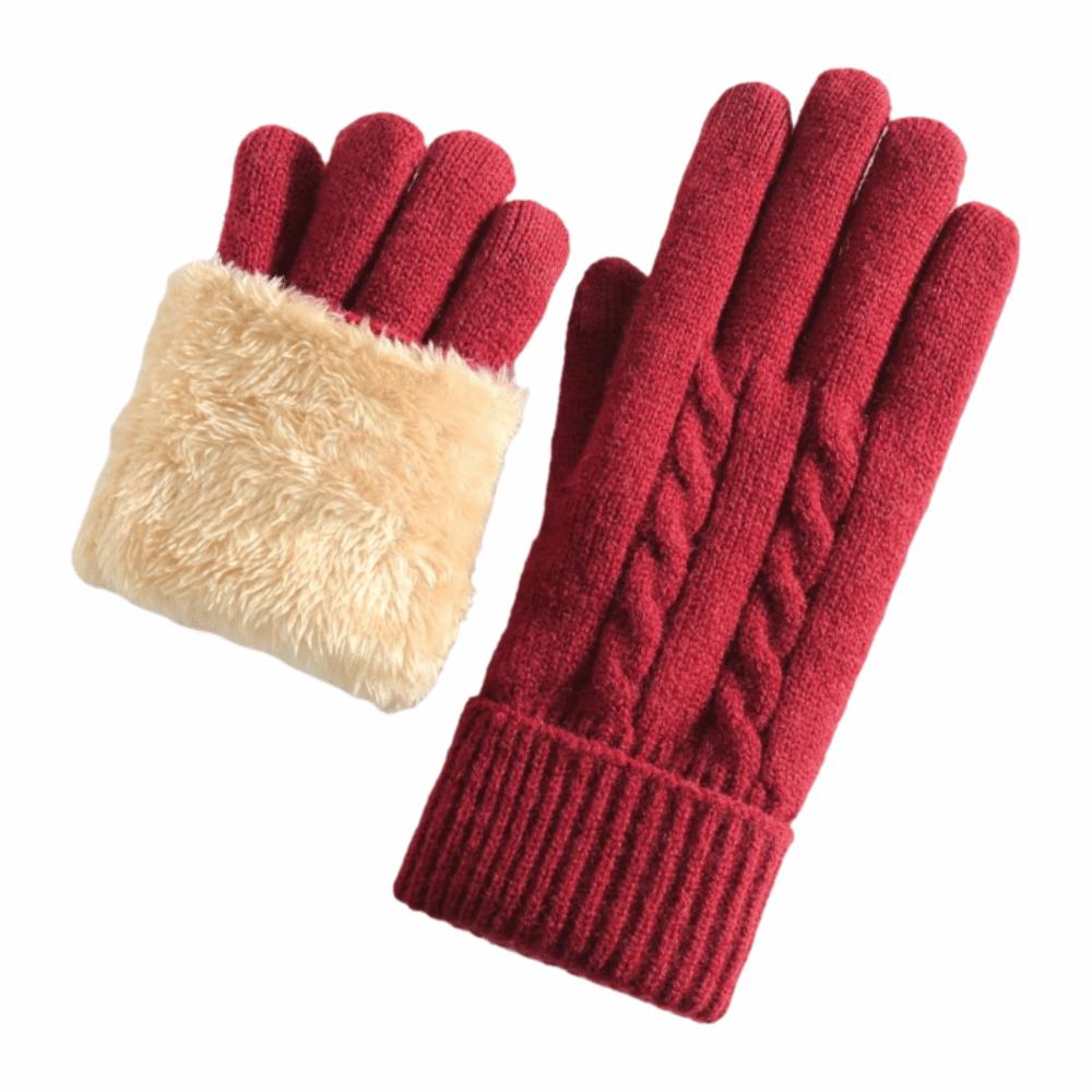 Lamb Velvet Thermal Gloves Cable Knit Touchscreen Gloves New Winter Gloves Winter Commuting