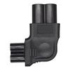 PVC IEC320 C6 To C5 Power Adapter, Left Angle Cloverleaf Male To Female Connector for Electronic Devices