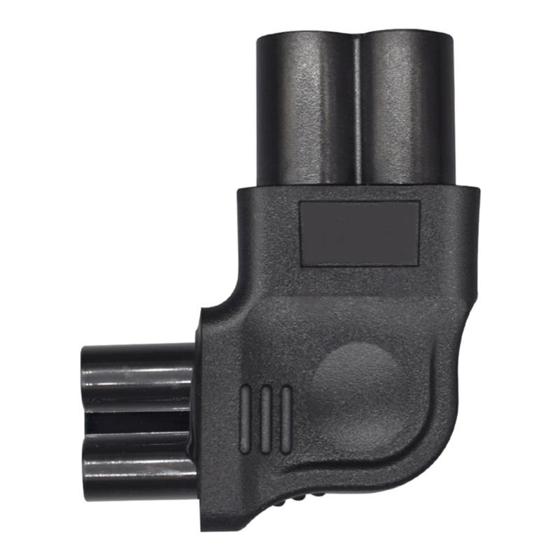PVC IEC320 C6 To C5 Power Adapter, Left Angle Cloverleaf Male To Female Connector for Electronic Devices