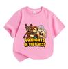Kids Boys Girls 100% Cotton Crew Neck Short Sleeve T-Shirt, Funny 99 Nights In The Forest Cartoon Print Casual Soft Tee Tops for Children Daily Wear