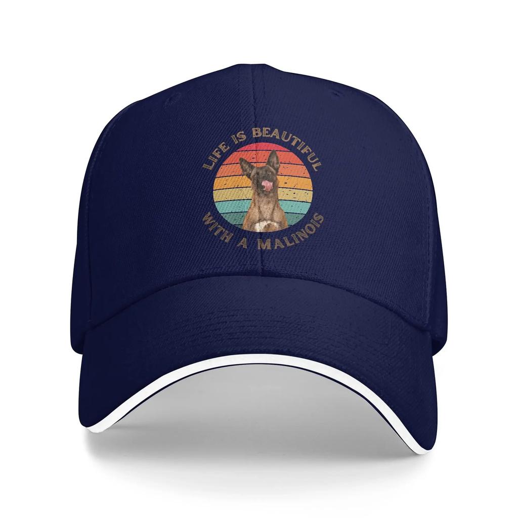aLife is Better with a Belgian Malinois Sun Baseball Cap Summer Female Male Hats Breathable Casual Hunting Camping Baseball Caps