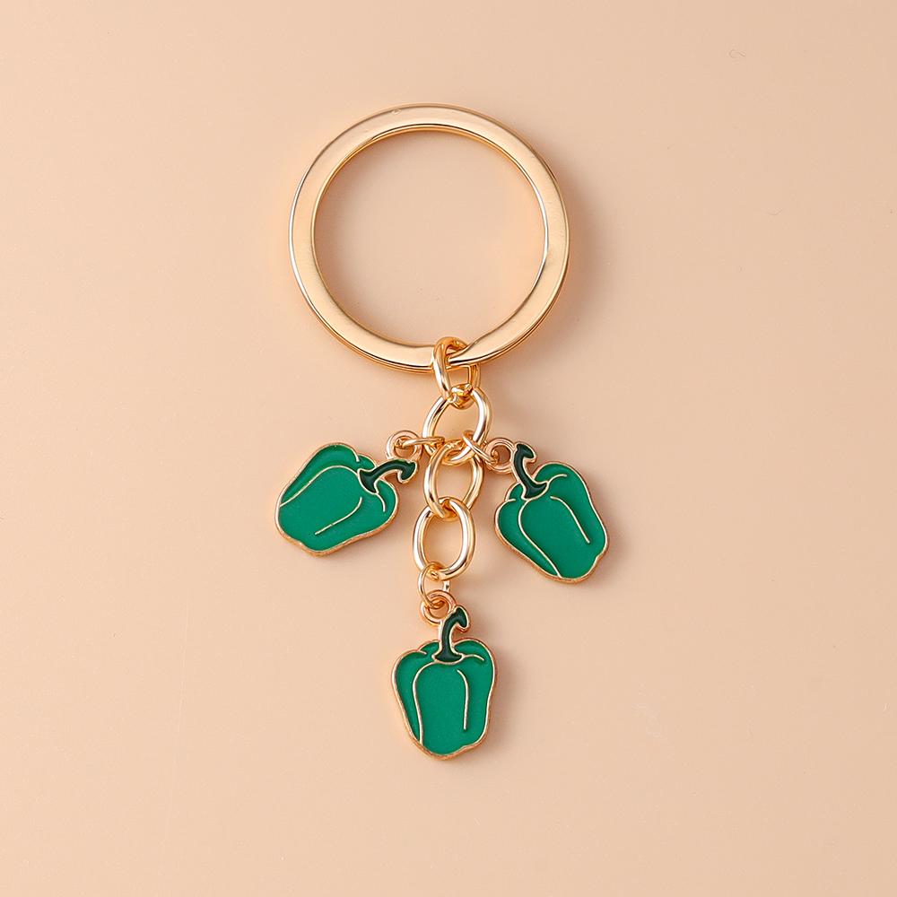 Cute Enamel Simulation Food Fruit Keychan Lemon Strawberry Key Ring for Women Girls Handbag Pendant DIY Jewelry Gift