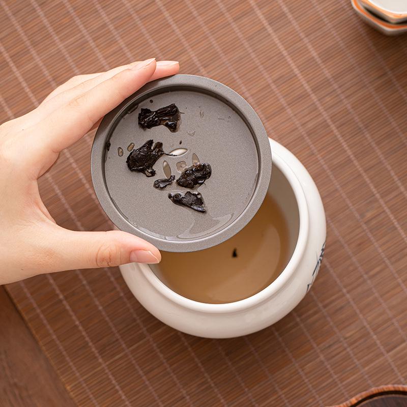 Hand-painted Ash Glaze Jianshui Ceramic Tea Wash Bowl (Kung Fu Tea Set)