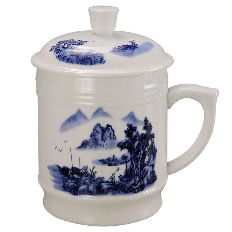 Shangqi Ceramic Plum Fragrance Office Mug with Lid