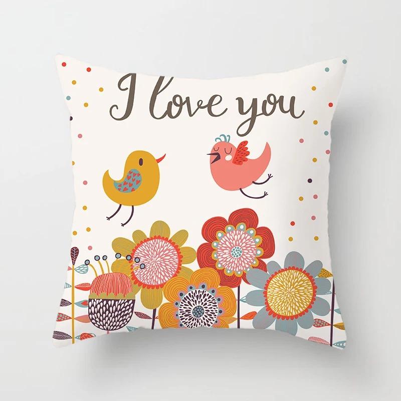 Colorful Tree Pattern Pillowcase Interior Decoration Office Living Room Home Pillowcase