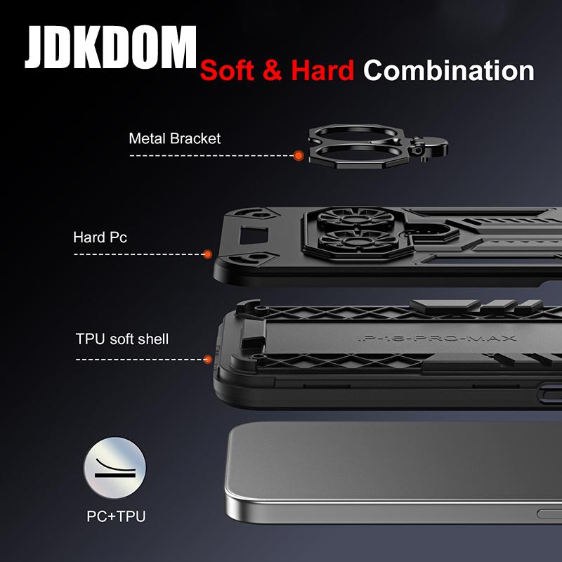 JDKDOM Shockproof Ring Bracket Case For Xiaomi POCO X7 Pro Cover For Xiaomi POCO C71