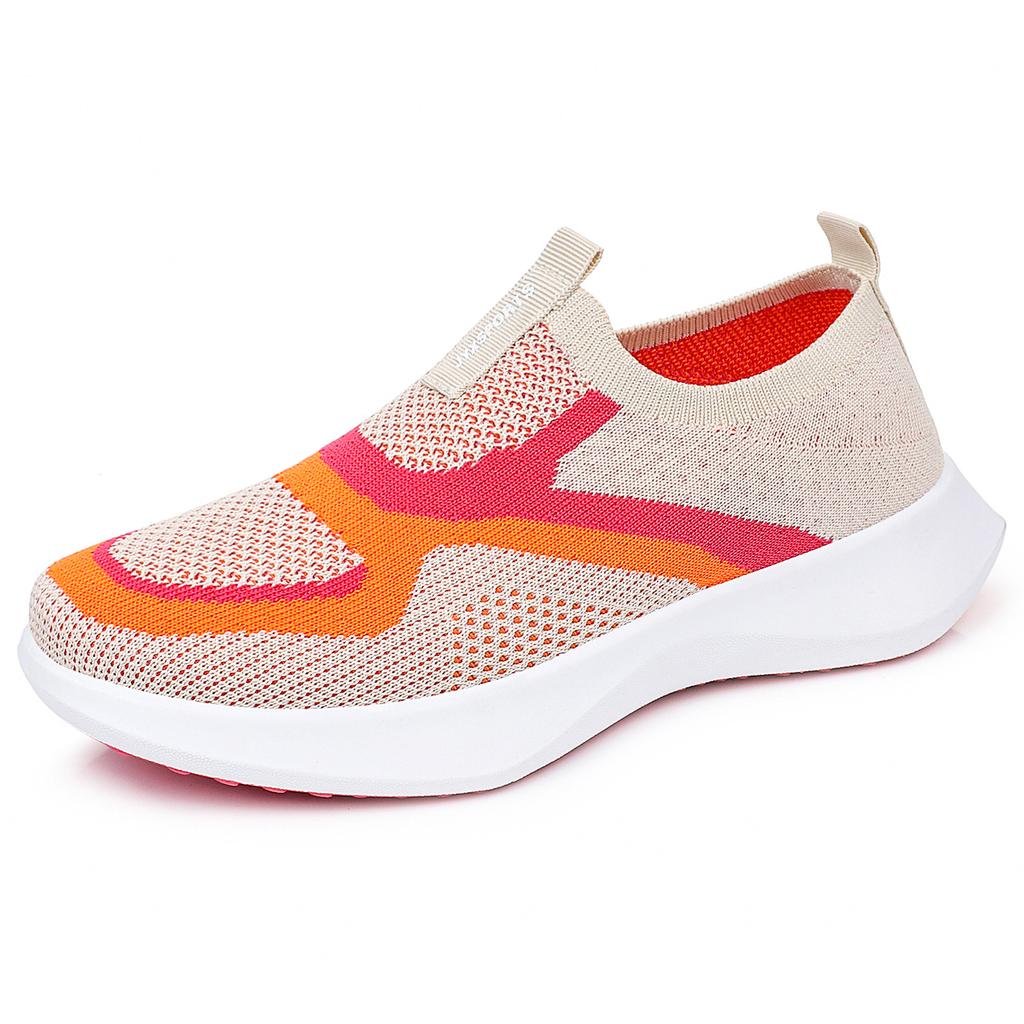 Scarpe Casual Donna Versatili Primavera Scarpe in Rete Traspiranti Fondo Morbido Slip-on per Anziani Scarpe da Mamma Casual Quotidiane Comode Scarpe da Ginnastica Leggere