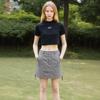 Wei Mei High-Waisted Plaid Slimming Skirt - Autumn Collection