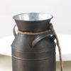 Antique Bronze Milk-Can Iron Flower Vase for Gardening & Home Decor