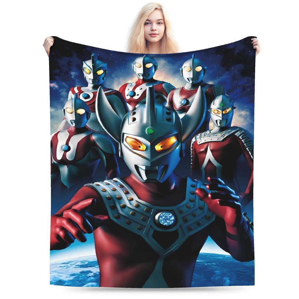 ULTRAMAN Plush Blanket Children Flannel Throw Blanket For Couch Chair Soft Design Quality Bedspread Gift