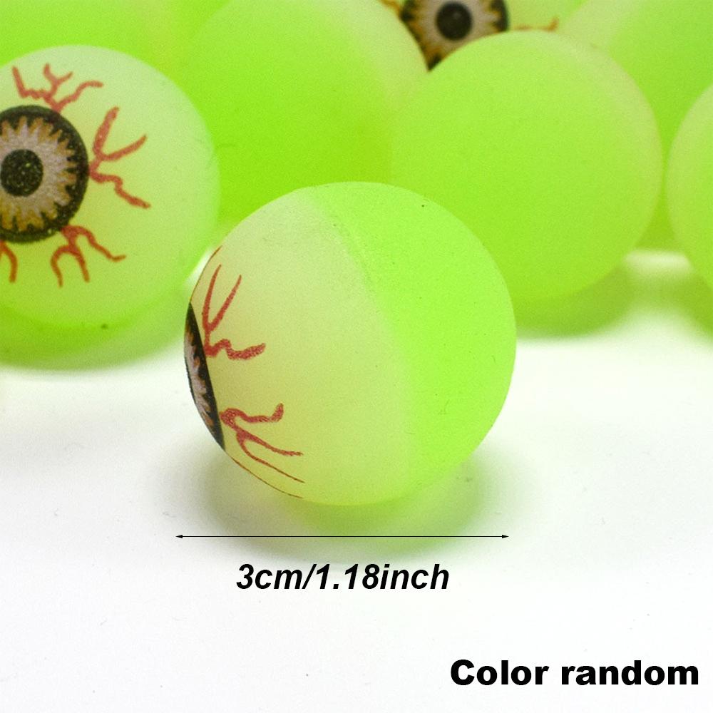 Eyeball Toys Bouncy Balls Halloween Supplies Glow In The Dark Eyeball 30MM Horror Fake Eyeballs Scary Ball Kids Toys Gifts New