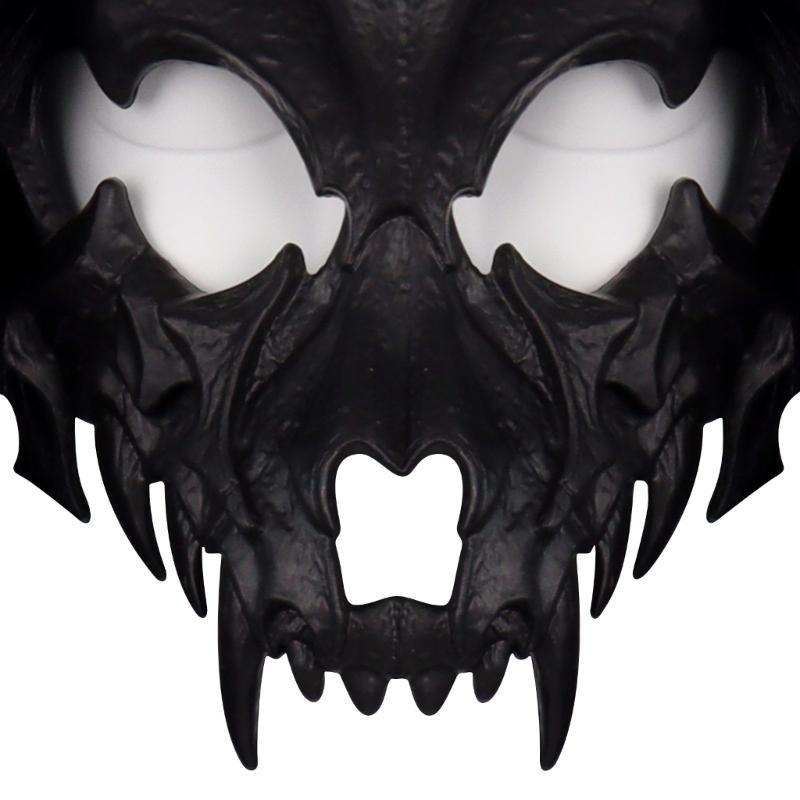 Animal Roleplay Face Cover Lightweight Plastic Structure And Detachable Faux Furs Halloween Accessory