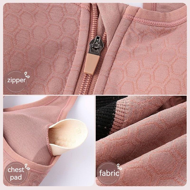 Front Zipper Shockproof Sports Underwear Online Beauty Back Gathered Yoga Fitness Bra