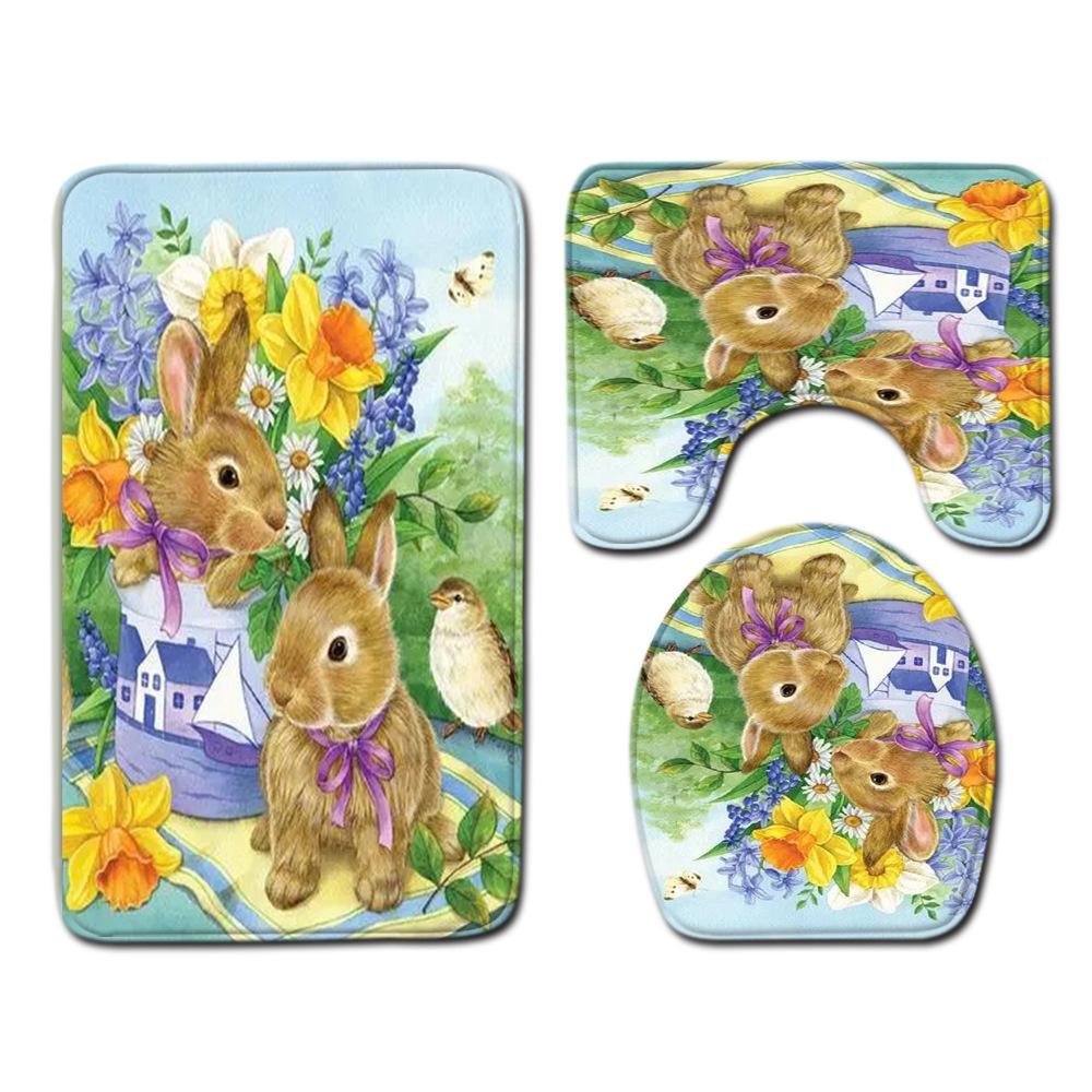 

Анимация Коврик для ванной комнаты Трехкомпонентный ковер для ванной комнаты Набор ковриков для туалета Придверный коврик Нескользящий коврик для ванной комнаты 45cmx75cm